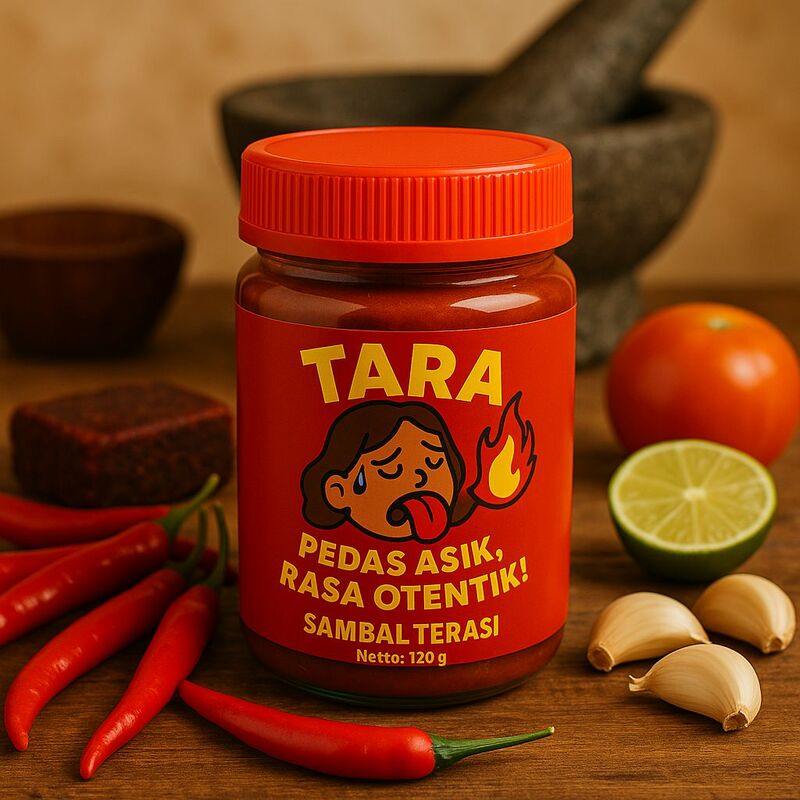 Pedasnya nagih, aromanya khas! 🌶️🔥 Coba Tara Sambel Terasi hari ini — teman terbaik nasi hangat kamu!